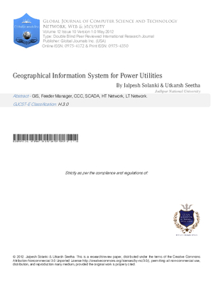 Geographical Information System For Power Utilities