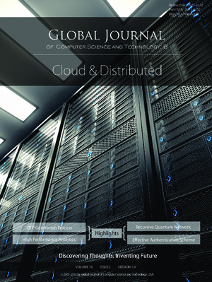 GJCST-B Cloud and Distributed: Volume 16 Issue B2