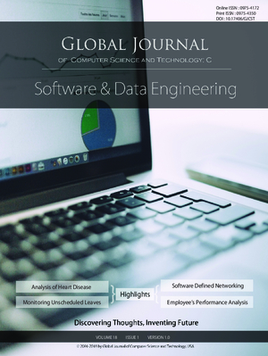 GJCST-C Software and Data Engineering: Volume 18 Issue C1