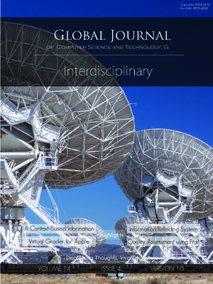 GJCST-G Interdisciplinary: Volume 14 Issue G4