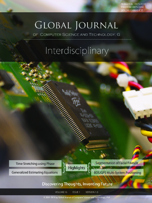 GJCST-G Interdisciplinary: Volume 16 Issue G1