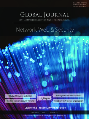 GJCST-E Network, Web & Security: Volume 25 Issue E1
