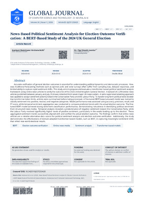 News-Based Political Sentiment Analysis for Election Outcome Verification: A BERT-Based Study of the 2024 UK General Election
