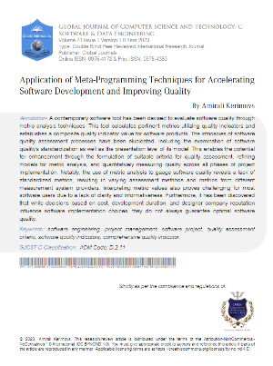 Application of Meta-Programming Techniques for Accelerating Software Development and Improving Quality.