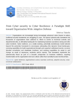 From Cybersecurity to Cyber Resilience: A Paradigm Shift Toward Organization-Wide Adaptive Defense